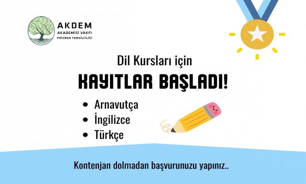 AKDEM Akademisi Vakfı Prizren Temsilciliği - İlk Dönem Dil Kurs Kayıtları
